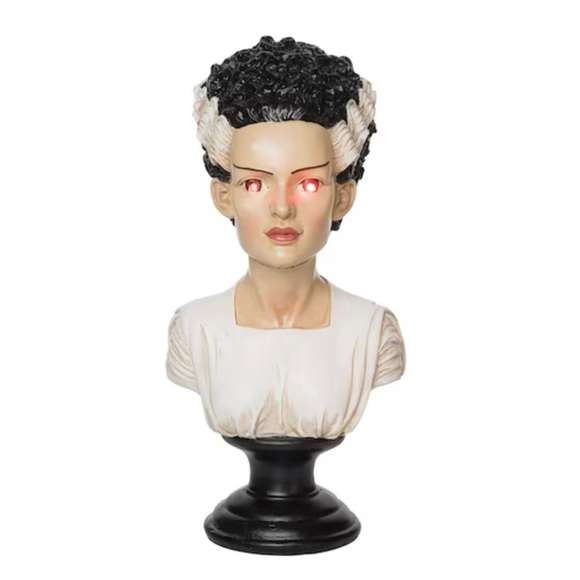 LED Frankenstein Bride/Wife Bust Halloween Figure - Picture 8 of 10